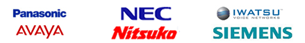 Panasonic, NEC, Iwatsu Avaya Nitsuko Siemens